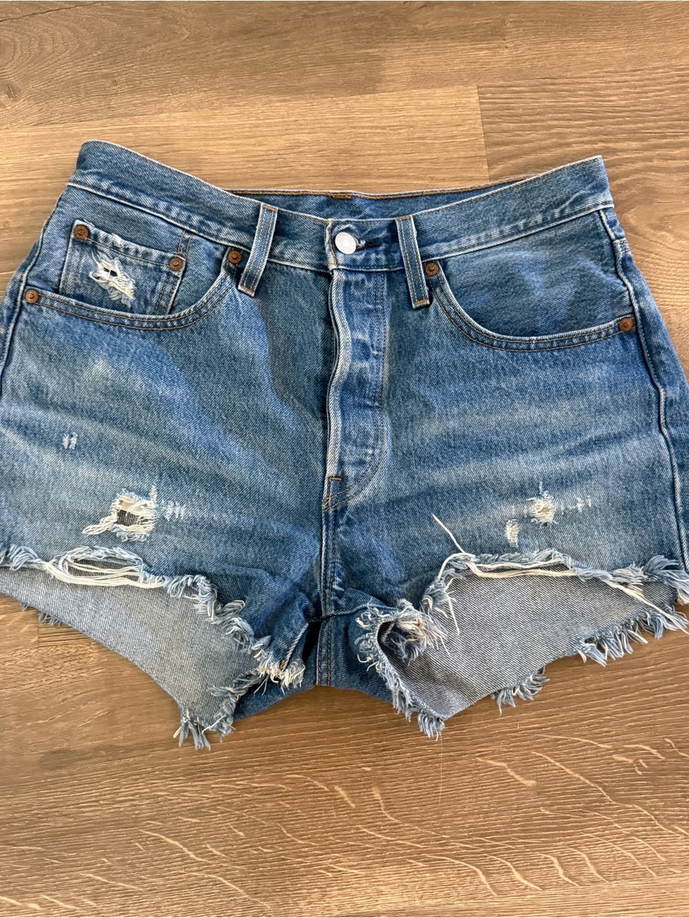 Levi's Premium LVC 501 Blue High-Rise Denim Shorts